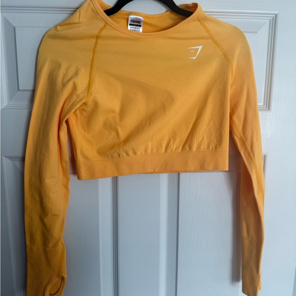 Gymshark Vibrant Yellow Long Sleeve Crop Top